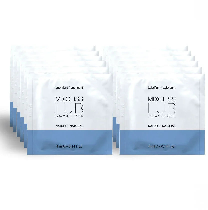 MIXGLISS - NATÜRLICHES SCHMIERMITTEL AUF WASSERBASIS 12 EINZELDOSIS 4 ML - Vanelion Paradise
