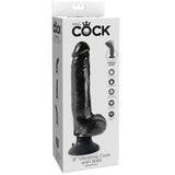 KING COCK - VIBRIERENDER DILDO MIT HODEN 23 CM SCHWARZ - Vanelion Paradise