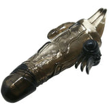 BAILE - BRAVE MAN PENISHÜLLE MIT KLITORIS UND ANALSTIMULATION DOPPELTE KUGEL SCHWARZ 16.5 CM - Vanelion Paradise