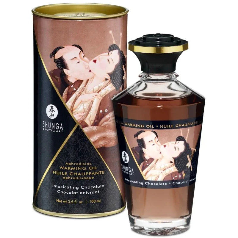 SHUNGA - MASSAGEÖL MIT WÄRMEEFFEKT INTENSIVEM SCHOKOLADENGESCHMACK 100 ML - Vanelion Paradise
