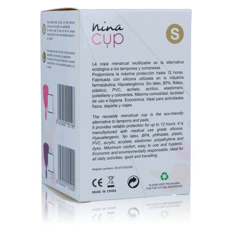 NINA KIKÍ - MENSTRUAL CUP ROSA - GRÖSSE S - Vanelion Paradise
