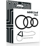 ADDICTED TOYS - RINGSET FÜR PENIS SCHWARZ - Vanelion Paradise