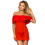 SUBBLIME - DRESSES KURZES KLEID + THONG RED S / M. - Vanelion Paradise