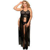 SUBBLIME - QUEEN PLUS DRESS-TOP UND THONG SET SCHWARZ - Vanelion Paradise