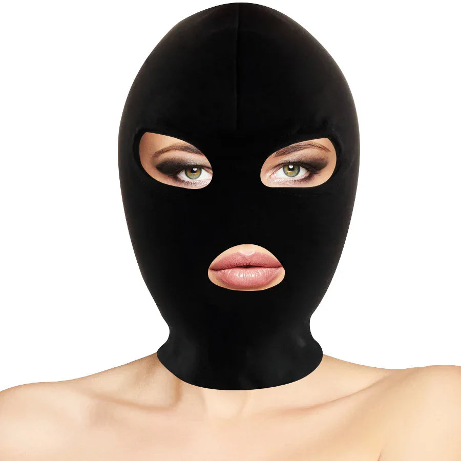 DARKNESS - BDSM-SUBMISSION-MASKE, MUND UND AUGEN SCHWARZ - Vanelion Paradise