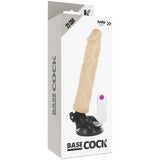 BASECOCK - REALISTISCHER VIBRATOR MIT FERNBEDIENUNG NATURWEISS 21 CM -O- 4 CM - Vanelion Paradise