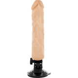 BASECOCK - REALISTISCHER VIBRATOR MIT FERNBEDIENUNG NATURWEISS 21 CM -O- 4 CM - Vanelion Paradise