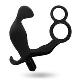 ADDICTED TOYS - ANALPLUG MIT DOPPELTEM PENISRING UND HODEN SCHWARZ - Vanelion Paradise