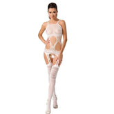 PASSION - WOMAN BS047 WEISSER BODYSTOCKING, EINE GRÖSSE - Vanelion Paradise