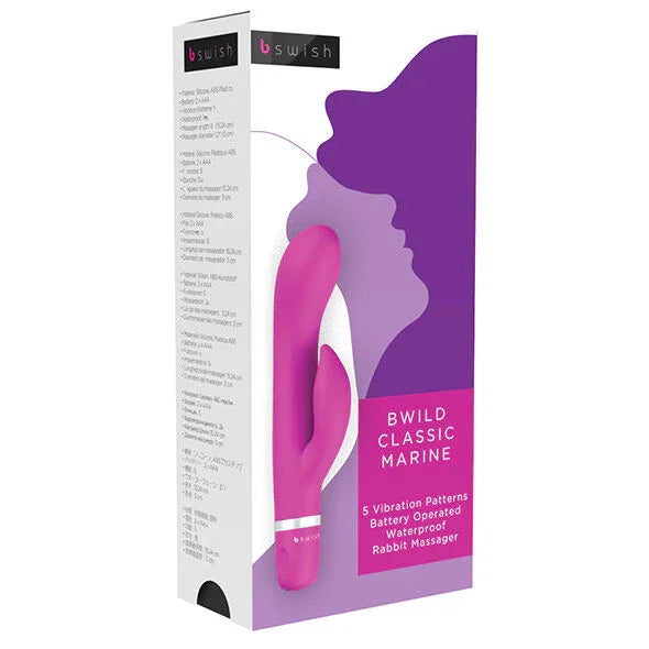 B SWISH - BWILD CLASSIC MARINE RABBIT VIBRATOR CERISE - Vanelion Paradise