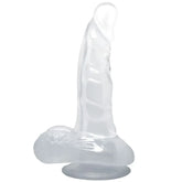 BAILE - REALISTISCHER DILDO MIT SAUGNAPF UND HODEN 16.7 CM TRANSPARENT - Vanelion Paradise