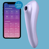 SATISFYER - DUAL PLEASURE AIR PULSE VIBRATOR MAUVE - Vanelion Paradise