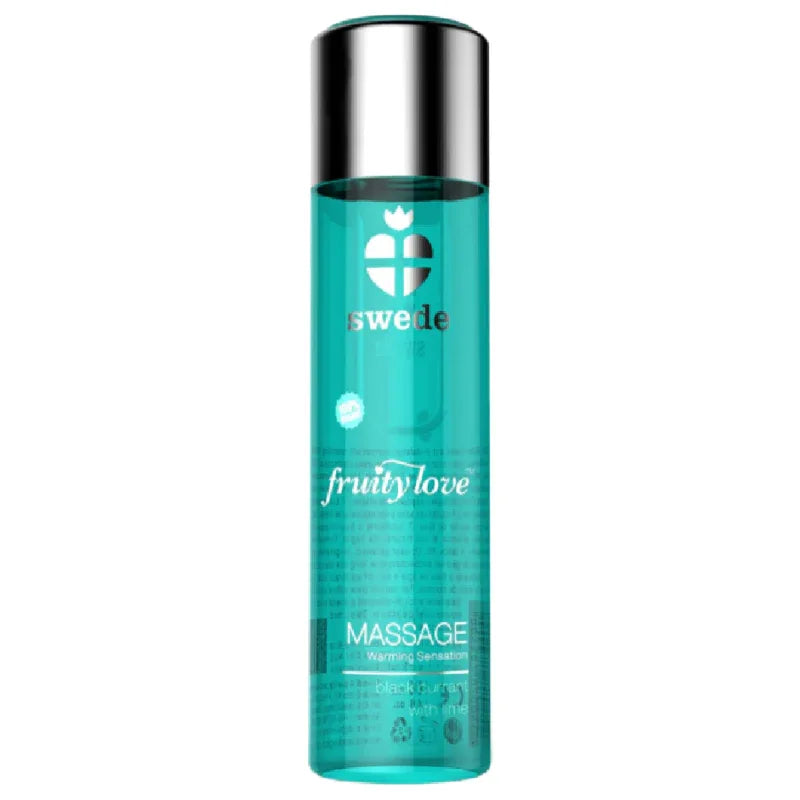 SWEDE - FRUITY LOVE MASSAGEÖL MIT WÄRMENDEM EFFEKT SCHWARZE JOHANNISBEERE UND LIMETTE 120 ML - Vanelion Paradise