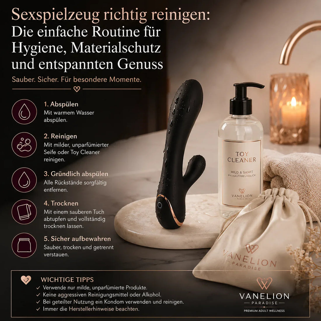 Sexspielzeug richtig reinigen