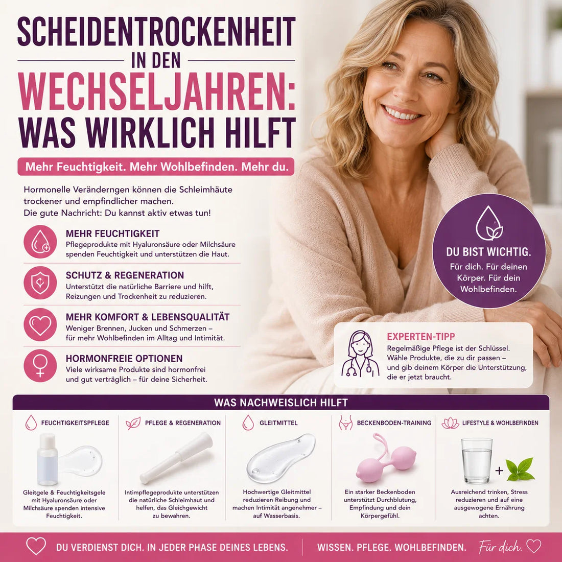 Scheidentrockenheit in den Wechseljahren: Was wirklich hilft