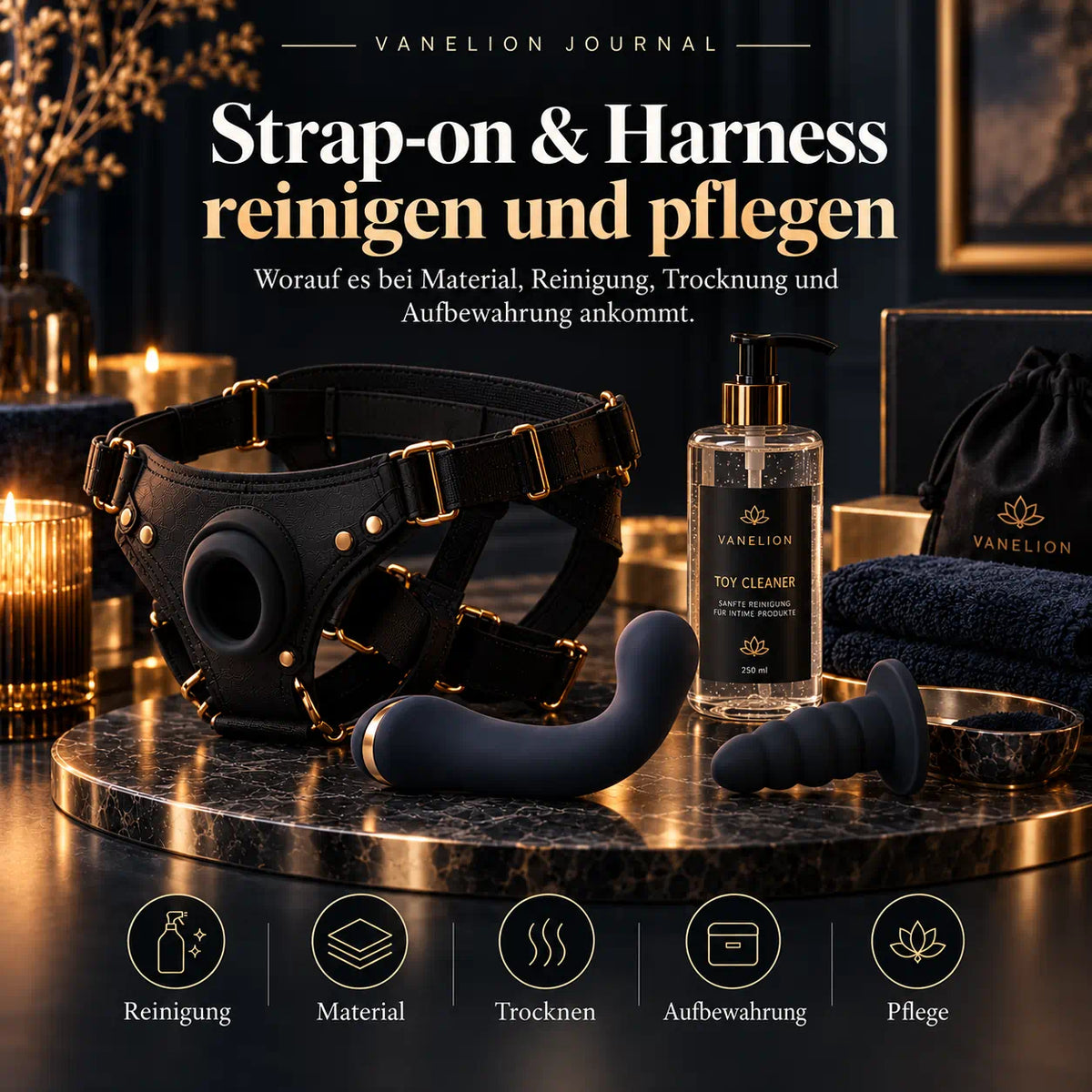 Strap-on & Harness reinigen und pflegen