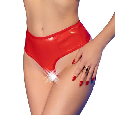 Rotes Höschen ohne Schritt aus Spitze