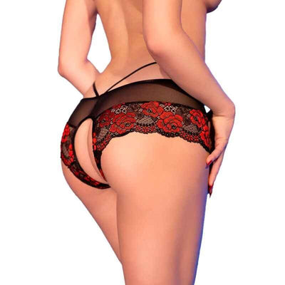 Roter Damen-Slip mit klassischer Bedeckung