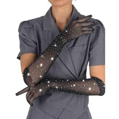 Transparente schwarze Dessous-Handschuhe als elegantes Lingerie-Accessoire