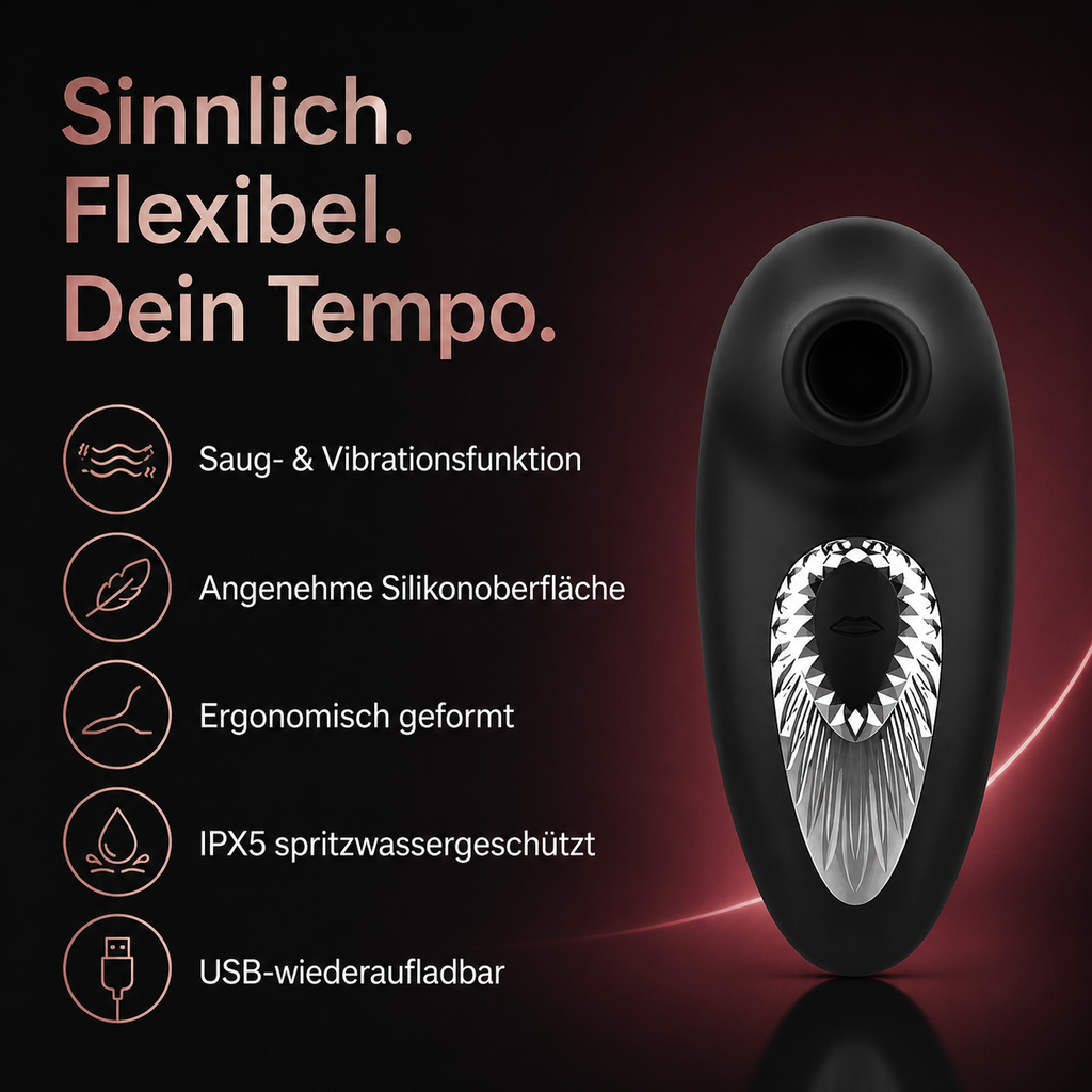 Black&silver - Drake Deluxe Sucking Vibe Wiederaufladbares Silikon Schwarz