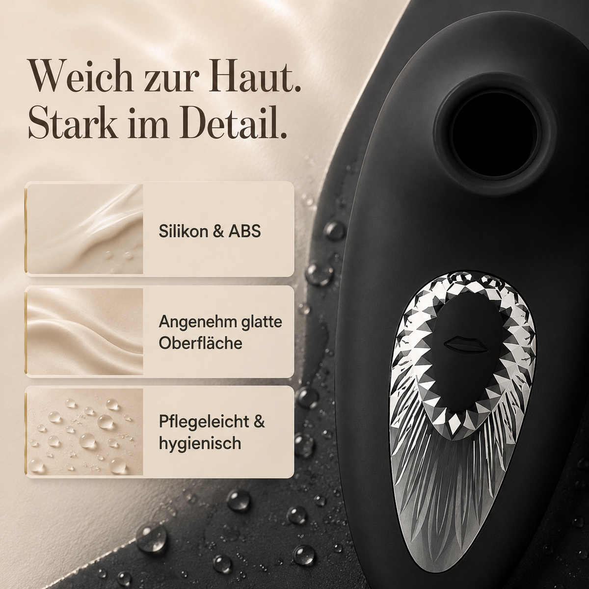 Black&silver - Drake Deluxe Sucking Vibe Wiederaufladbares Silikon Schwarz