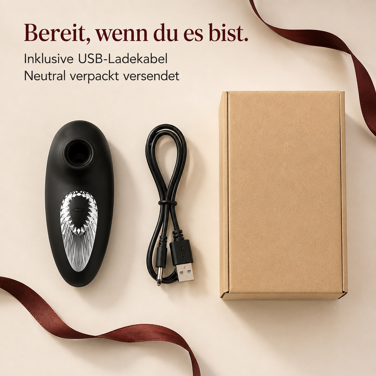 Black&silver - Drake Deluxe Sucking Vibe Wiederaufladbares Silikon Schwarz