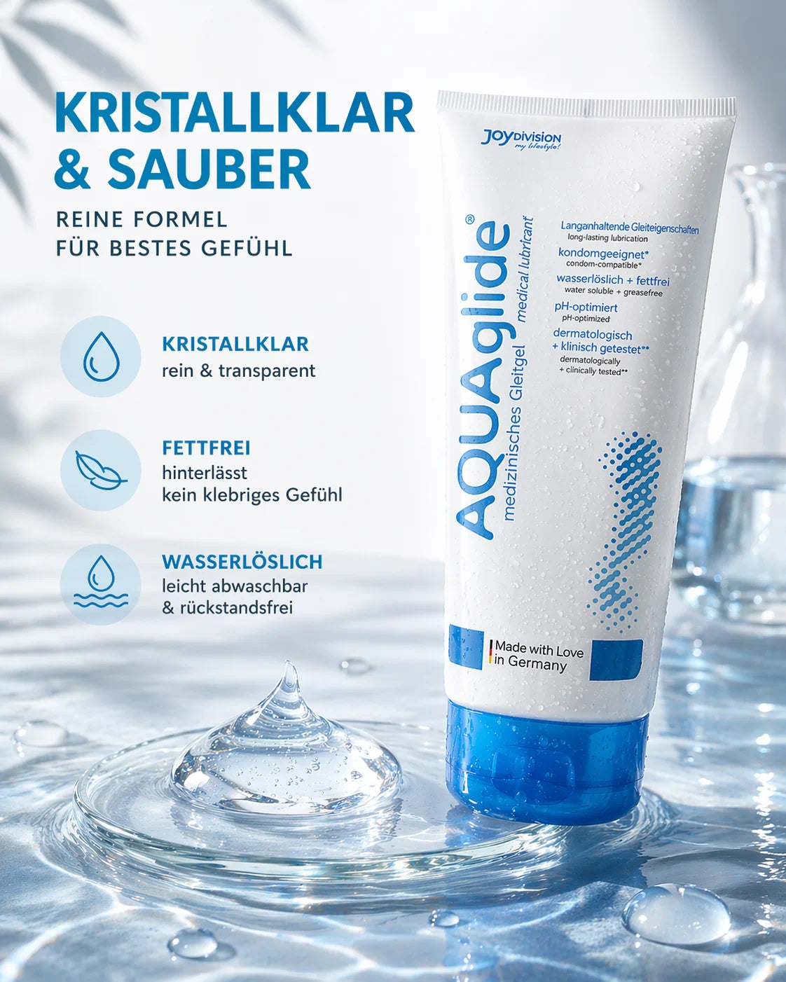Aquaglide Gleitmittel 200 ml - Natürliches Wasserbasis-Gleiten