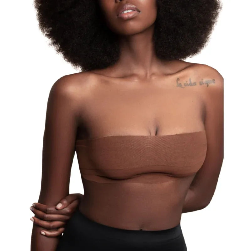 BYE-BRA - BODY CINTA 5 M X 6.5 CM + 3 PARES DE PEZONERAS MARRON - Vanelion Paradise