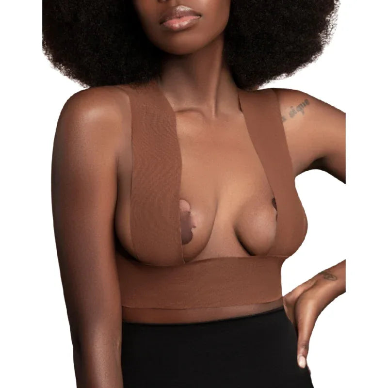 BYE-BRA - BODY CINTA 5 M X 6.5 CM + 3 PARES DE PEZONERAS MARRON - Vanelion Paradise
