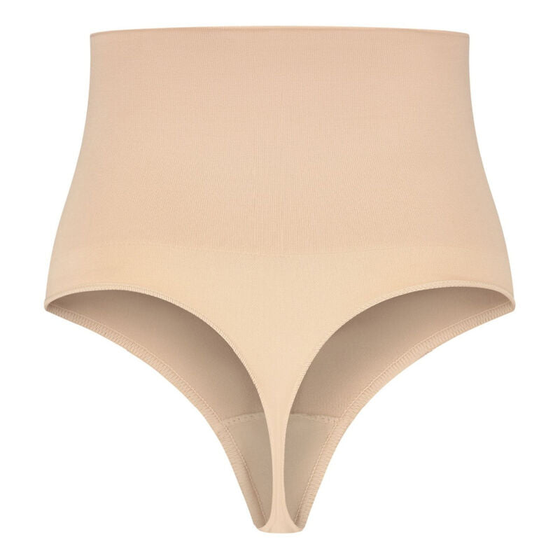 BYE-BRA - NAHTLOSER GÜRTEL STIL TANGA BEIGE GRÖSSE L