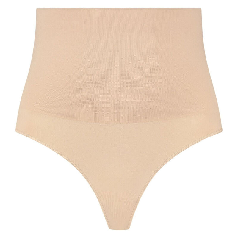BYE-BRA - NAHTLOSER GÜRTEL STIL TANGA BEIGE GRÖSSE XL