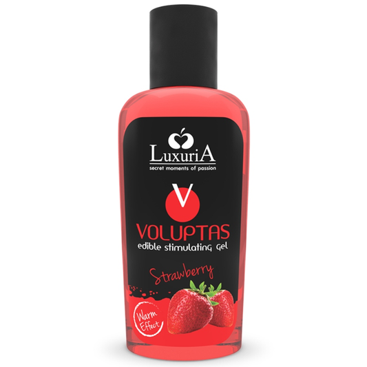 INTIMATELINE LUXURIA - VOLUPTAS ESSBARES MASSAGEGEL MIT WÄRMENDEM EFFEKT - ERDBEERE 100 ML