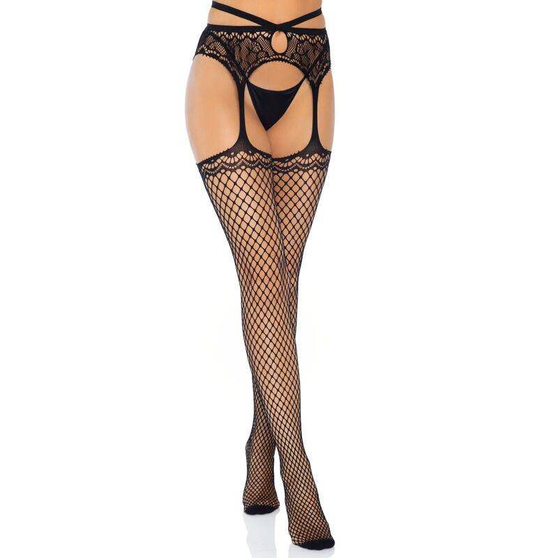 LEG AVENUE - NET GARTER GÜRTELSTRÜMPFE, EINE GRÖSSE - Vanelion Paradise