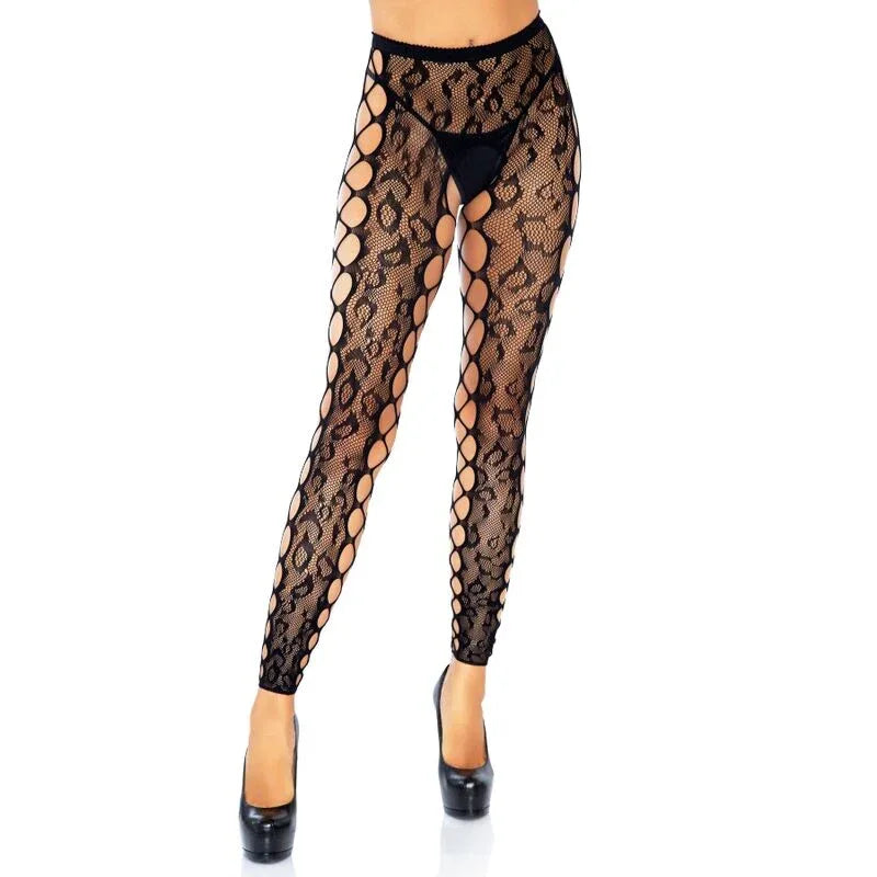 LEG AVENUE - FOOTLOSE CROTHLESS STRUMPFHOSEN, EINE GRÖSSE - Vanelion Paradise
