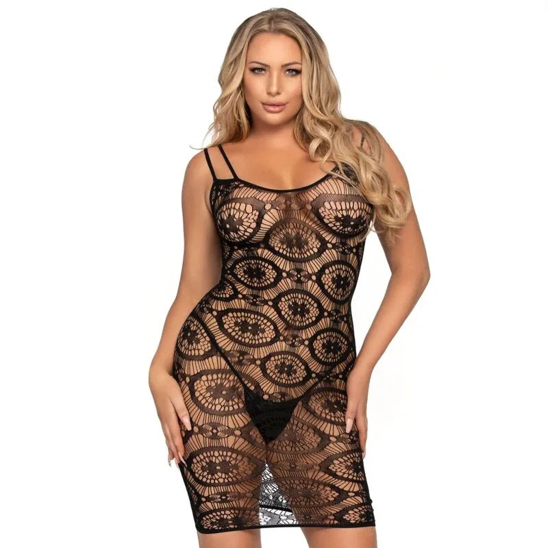 LEG AVENUE - DAISY CROCHET MINIKLEID, EINE GRÖSSE - Vanelion Paradise
