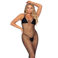 LEG AVENUE - GEWEBTES TWIST-NET-MAXIKLEID, EINE GRÖSSE - Vanelion Paradise