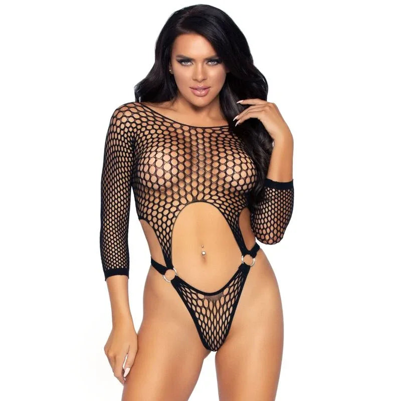 LEG AVENUE - TOP-BODYSUIT MIT TANGA-RÜCKEN, EINE GRÖSSE - Vanelion Paradise