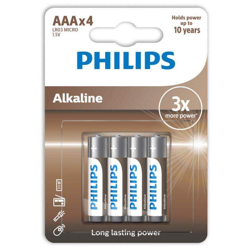PHILIPS - ALKALINE BATTERIE AAA LR03 4ER PACK - Vanelion Paradise