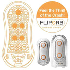 TENGA - FLIP ORB STRONG CRASH MASTURBATOR WEISS UND ORANGE - Vanelion Paradise