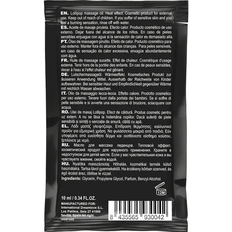 COQUETTE CHIC DESIRE - POCKET KISSABLE MASSAGEÖL MIT WÄRMEEFFEKT LOLLIPOP 10 ML - Vanelion Paradise