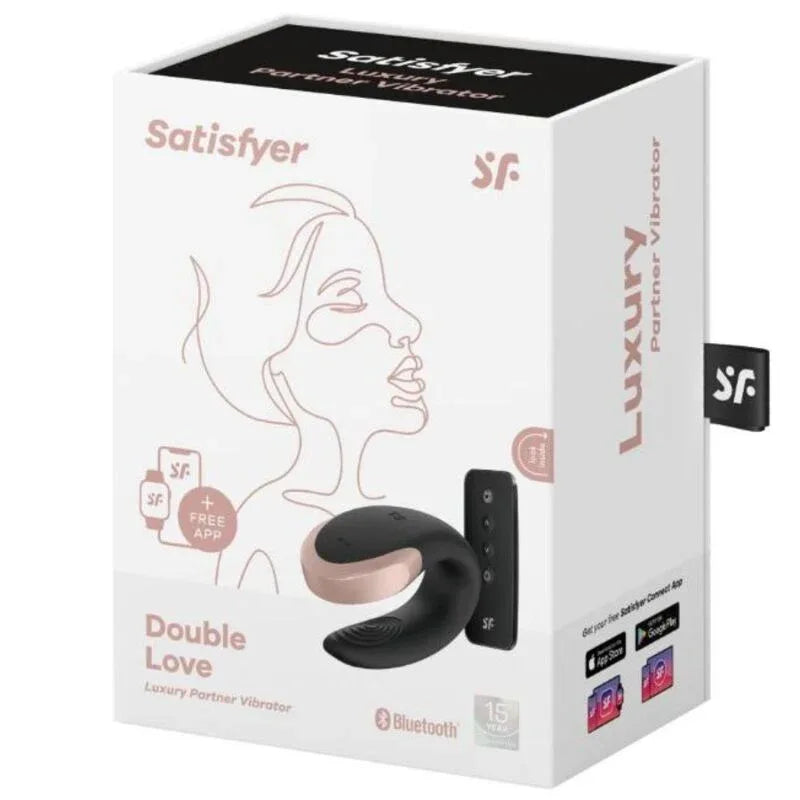 SATISFYER - DOUBLE LOVE LUXURY PARTNER VIBRATOR SCHWARZ - Vanelion Paradise