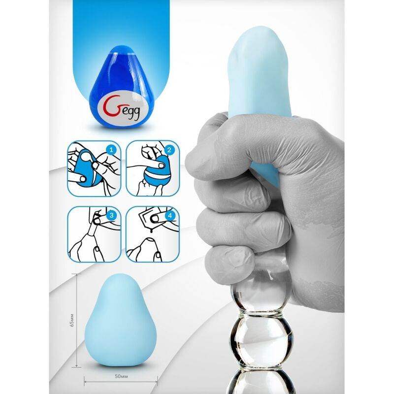 G-VIBE - WIEDERVERWENDBARER TEXTURIERTER MASTURBATOR EI BLAU - Vanelion Paradise
