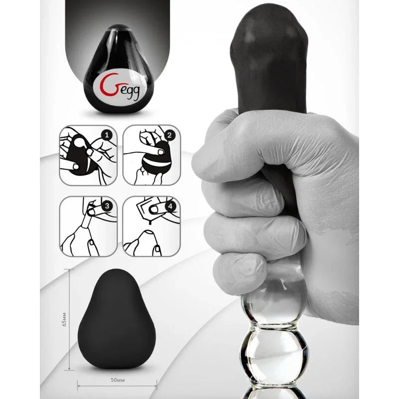 G-VIBE - WIEDERVERWENDBARES TEXTURIERTES MASTURBATOR-EI SCHWARZ - Vanelion Paradise
