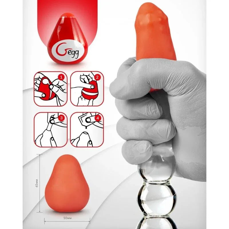 G-VIBE - WIEDERVERWENDBARER TEXTURIERTER MASTURBATOR EI ROT - Vanelion Paradise