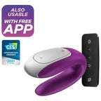 SATISFYER - DOUBLE FUN PARTNER VIBRATOR LILA - Vanelion Paradise