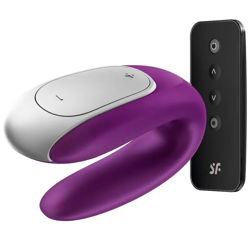 SATISFYER - DOUBLE FUN PARTNER VIBRATOR LILA - Vanelion Paradise