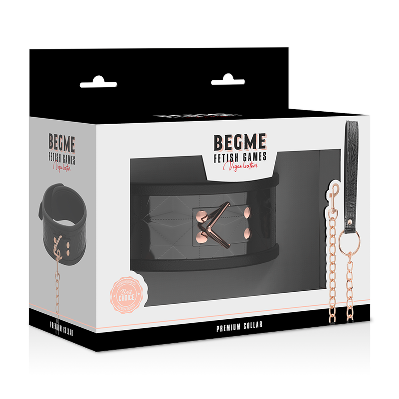 BEGME - BLACK EDITION PREMIUM VEGANER LEDERHALSBAND