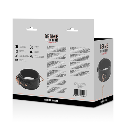 BEGME - BLACK EDITION PREMIUM VEGANER LEDERHALSBAND