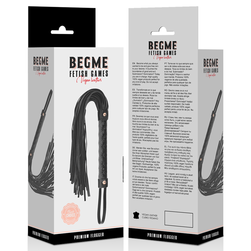 BEGME - BLACK EDITION VEGANER LEDER FLOGGER