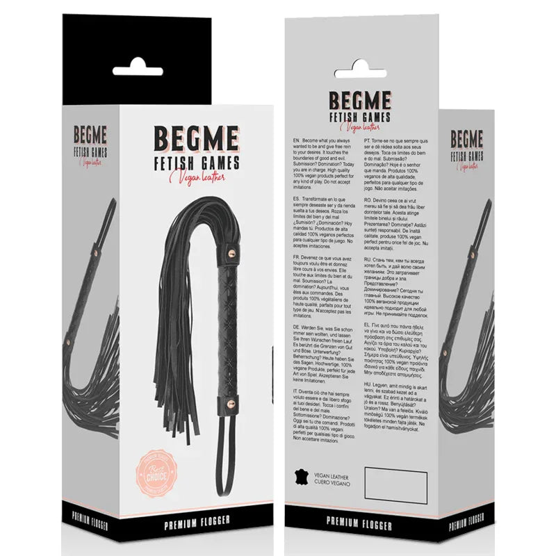 BEGME - BLACK EDITION VEGANER LEDER FLOGGER - Vanelion Paradise
